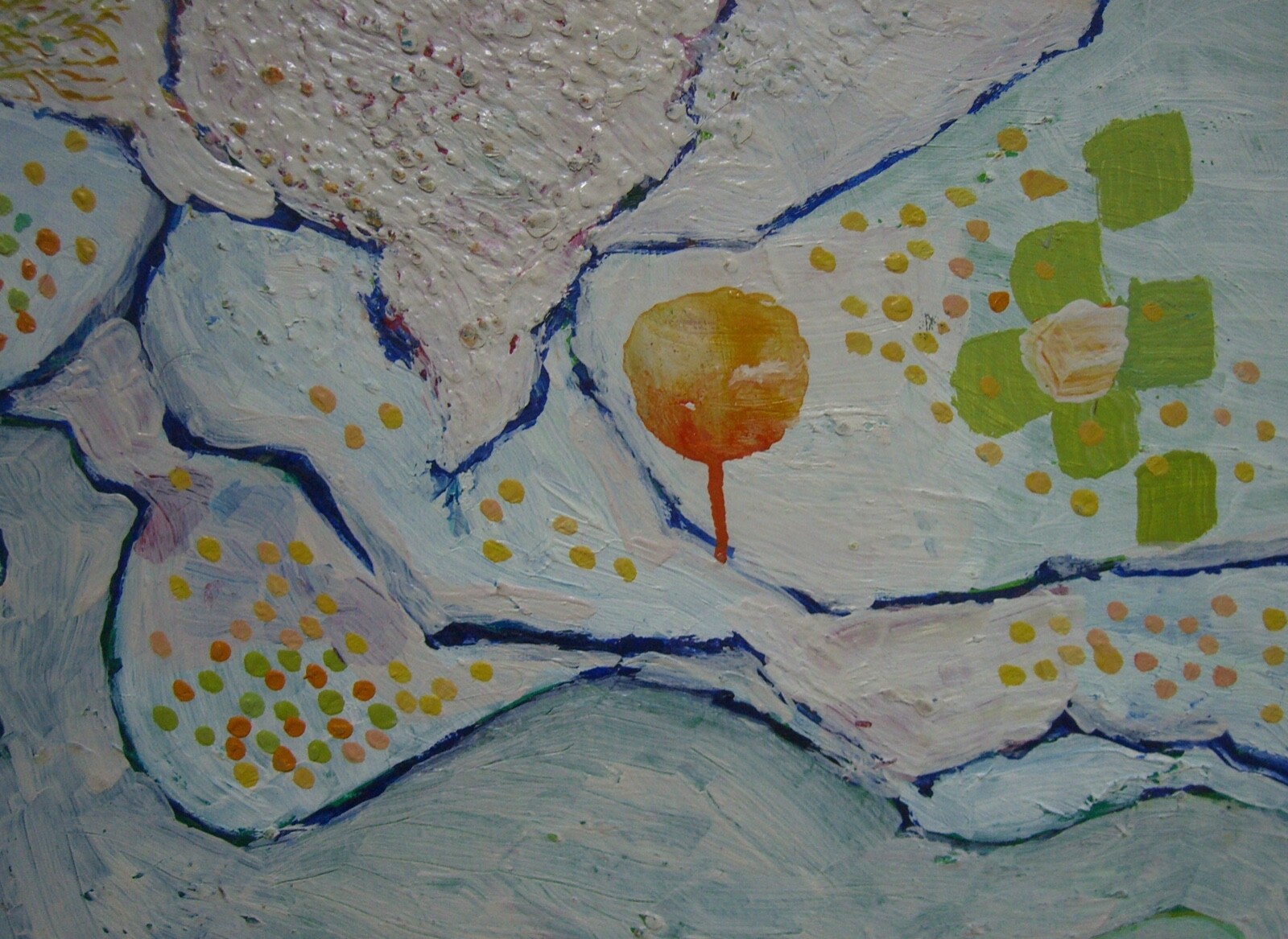 Oil painting Abstract Composition Flowers Botany Modern Art Monogr. A.K.