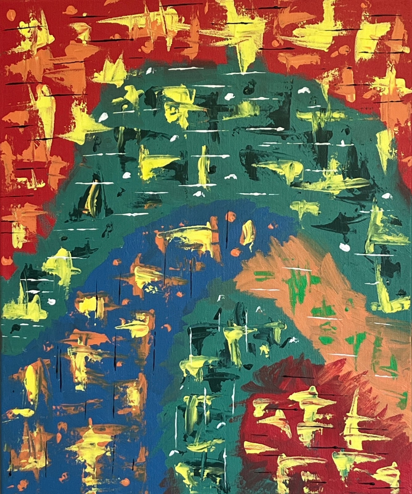Original Abstract Acrylic Art Painting titled F0522