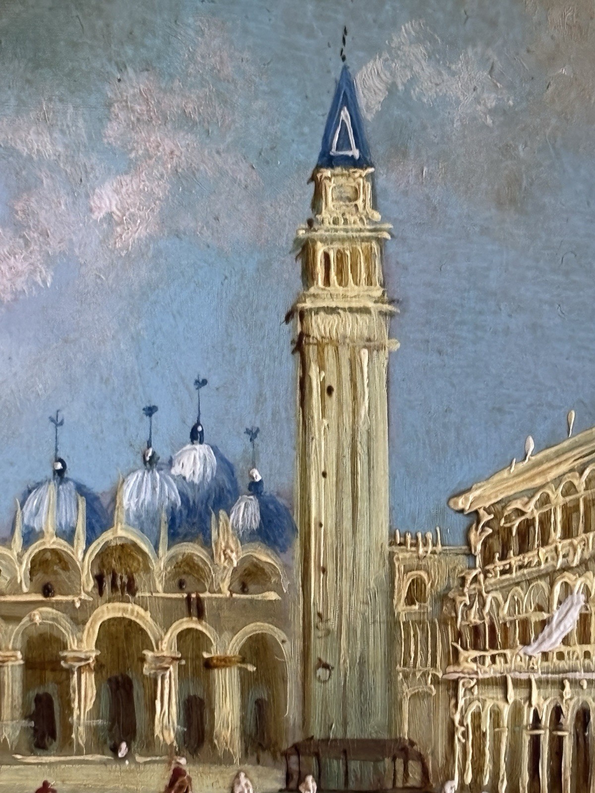 Antique Miniature Oil On Copper Painting Signed DEYER P. San Marco Venice Italy