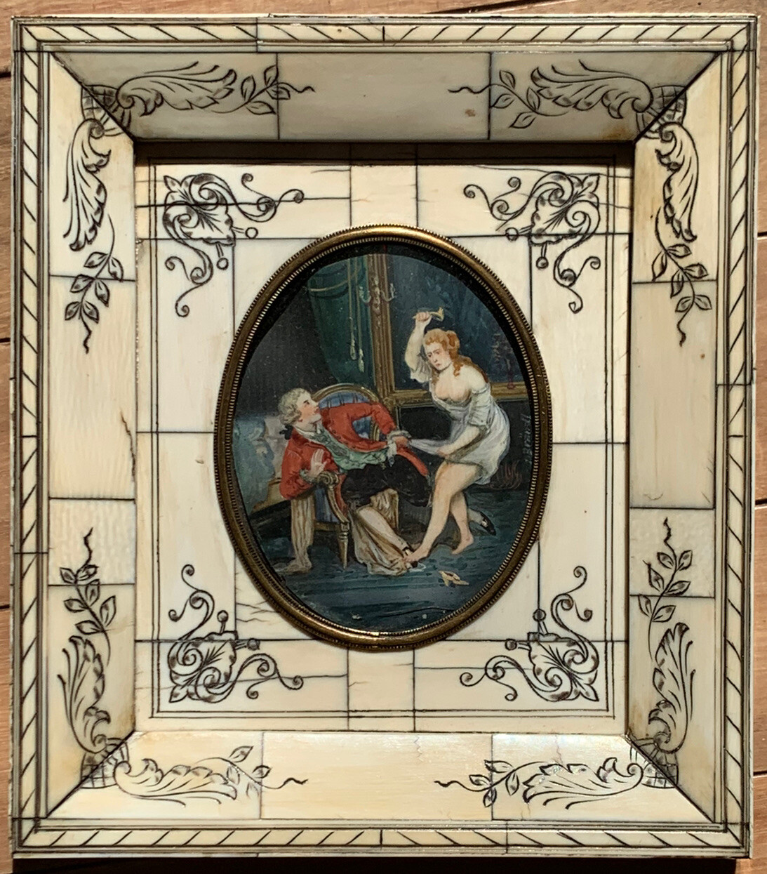 J. Brändt *ORIGINAL* Painting In ORIGINAL 6”x7” Frame Jozef Brändt (1841 – 1915)