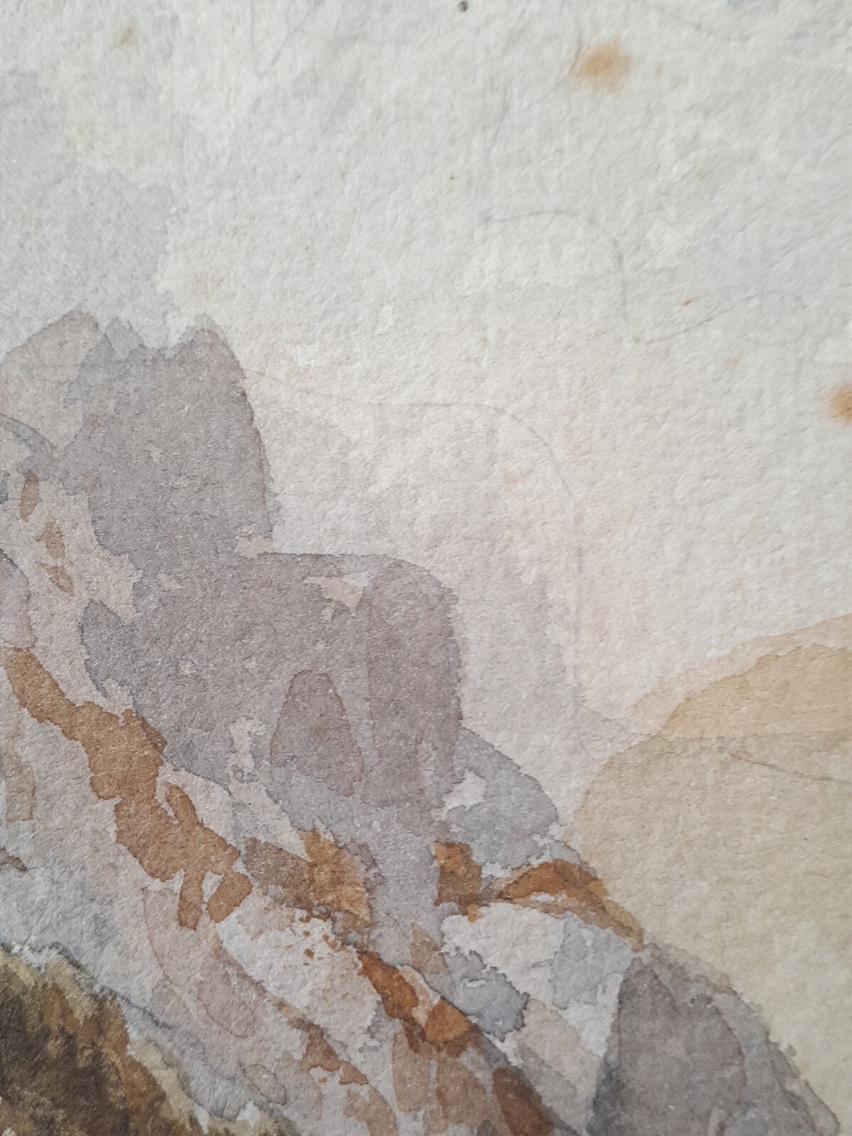 Original Philip Mitchell watercolor 1868, 20.5 by 13.5 inches