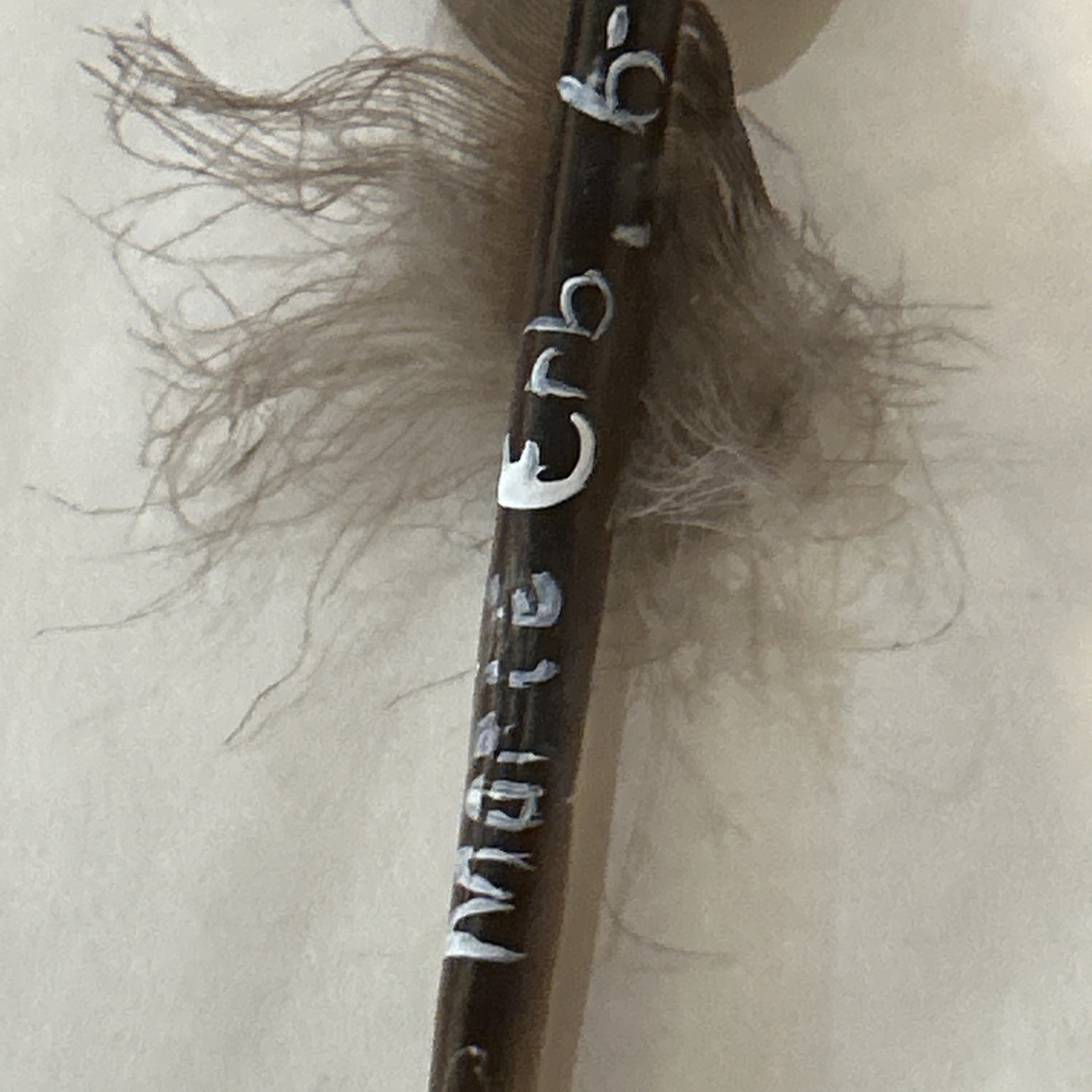 Hand Painted Turkey Feather. Signed Marte Erb. School Auction 6/18/2010. No. 69.
