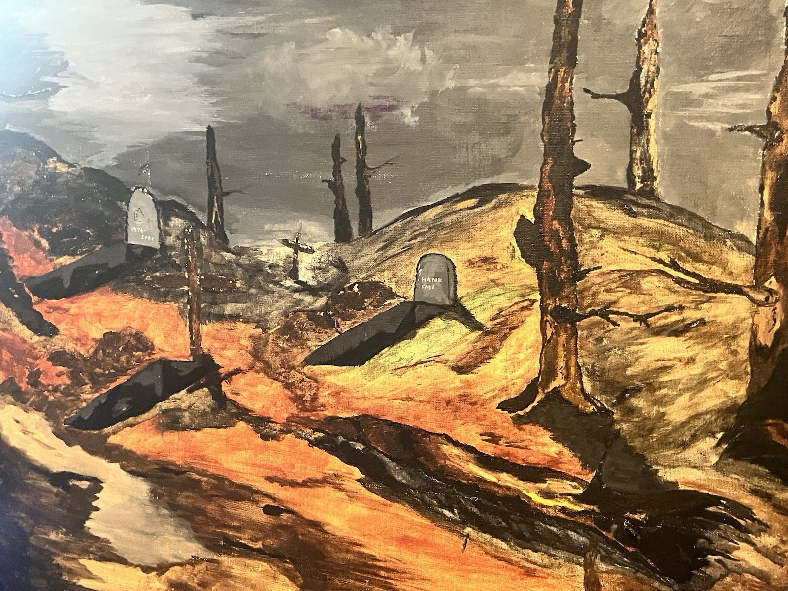 Oil Painting On Canvas Board War Torn 18 X 24 By Jeff Theis