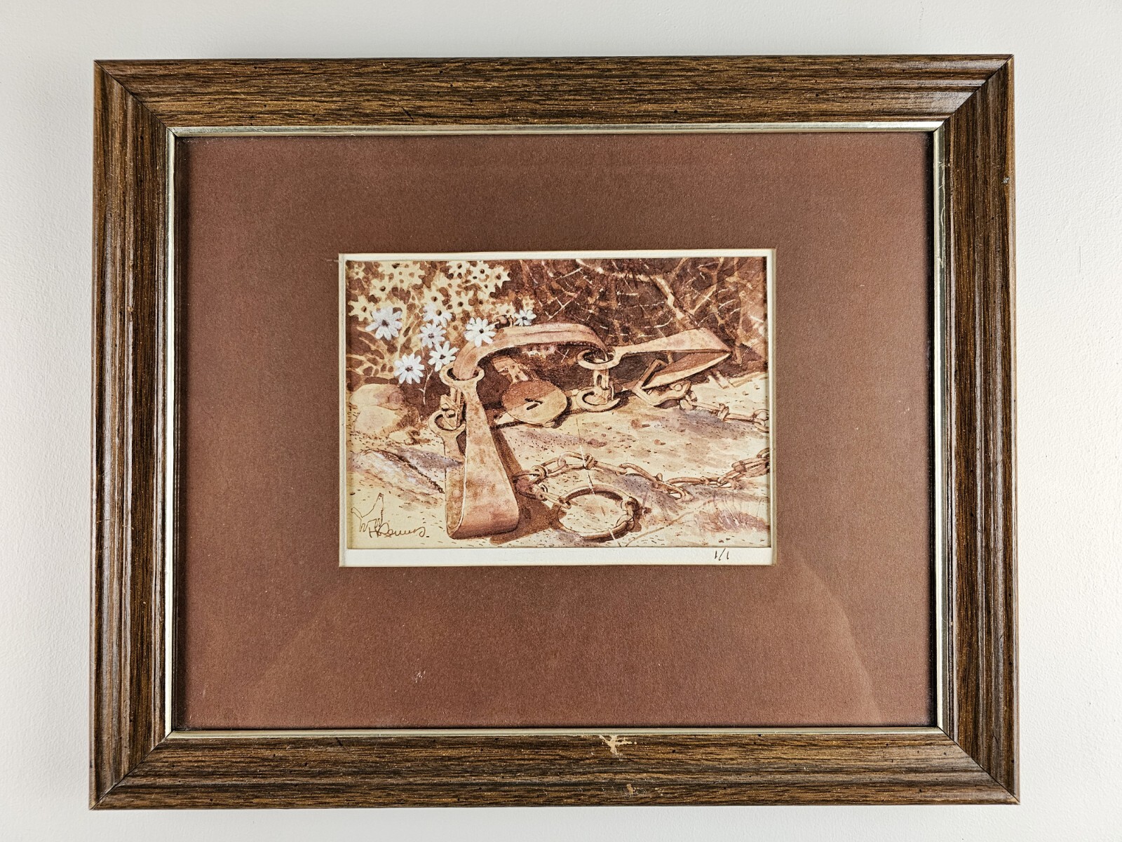 Vintage Original Signed Harry Remus Watercolor Painting 16×13 Framed Fine Art