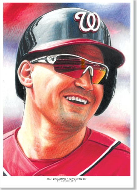 Ryan Zimmerman #’d 11 Zim’s jersey # Topps Living Set Fine Art #254 – #’d to 33