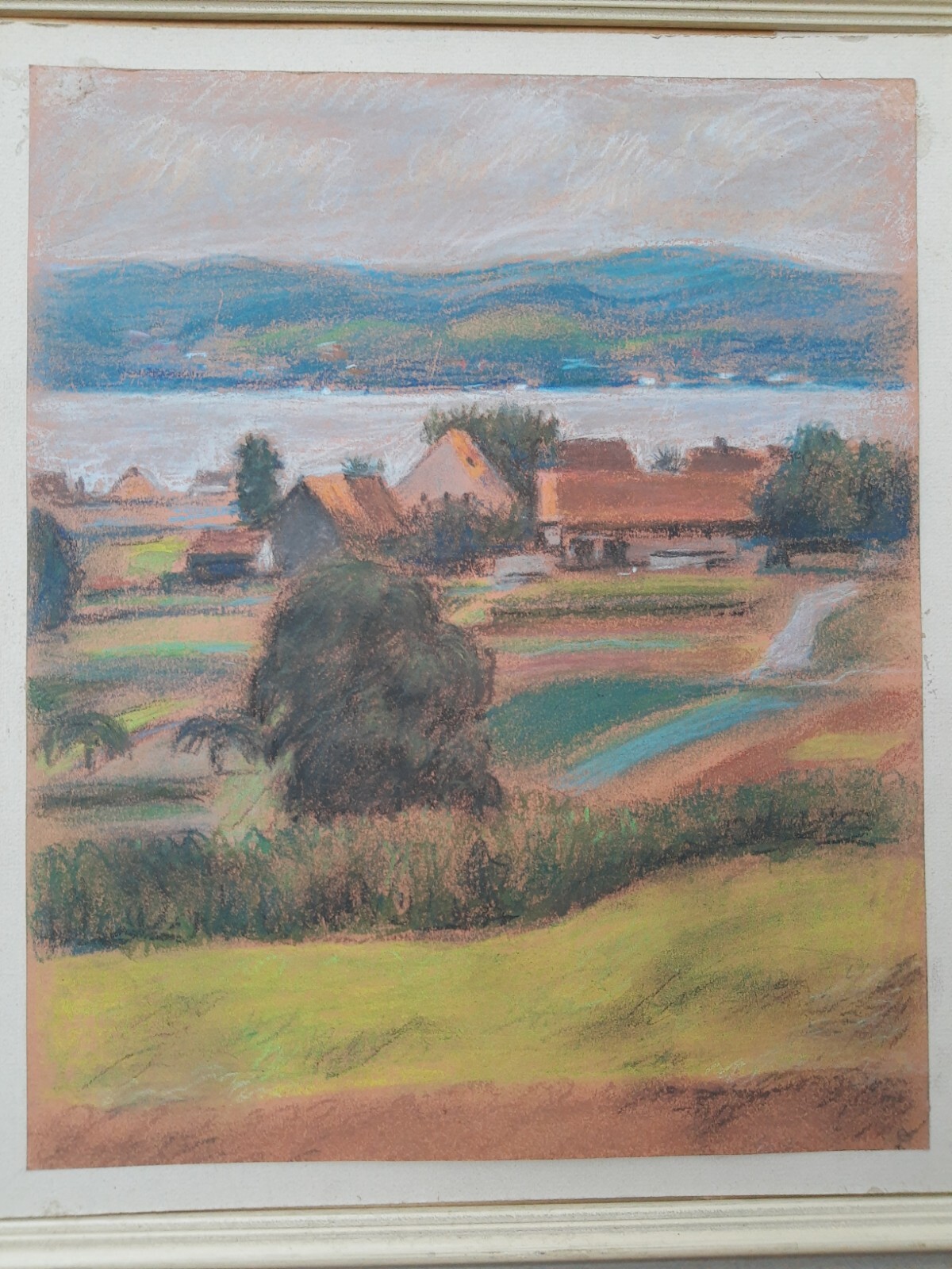 Landscape on the Upper Rhine Lake Constance Black Forest signed EY Edmond YARZ? EDMOND YON ?