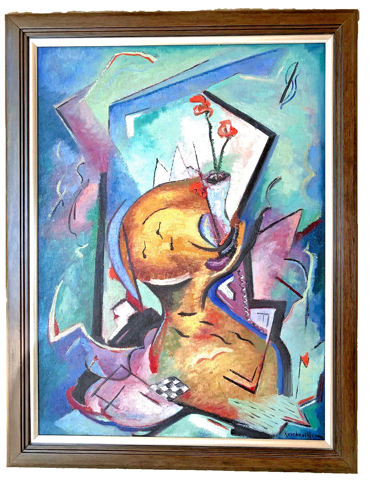 Listed Texas New Mexico Artist Christina Kercheville Original Painting Ex Cond