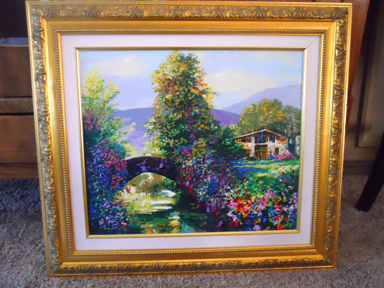 Alex Perez Hilltop II Framed Numbered 12/150 Painting Hand Signed Canvas 27×24