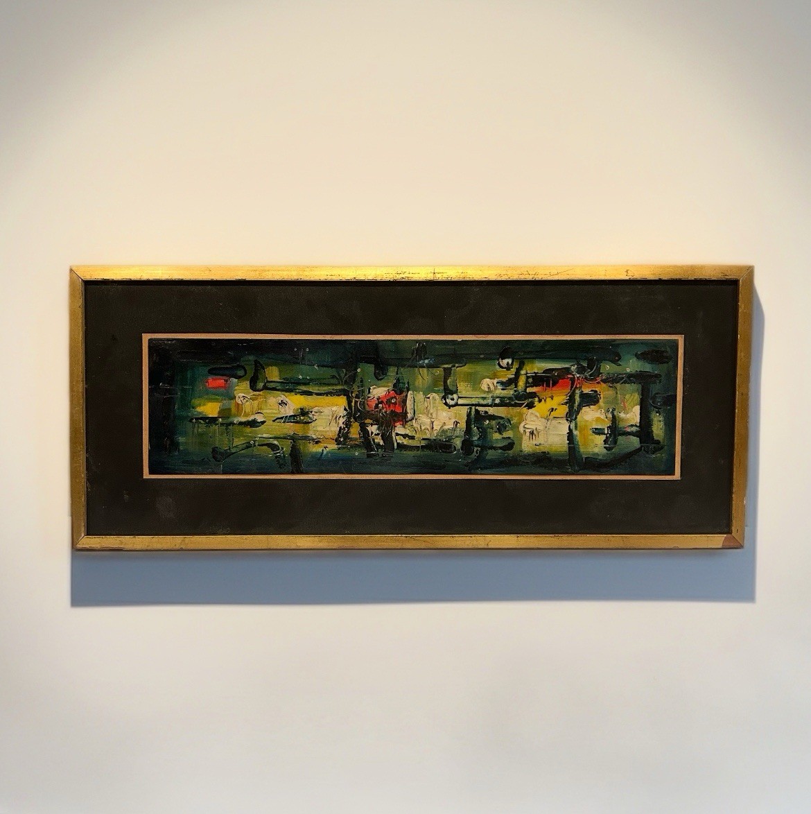 Joseph “Jo” Lambert Cain Oil On Paper Painting Framed Abstract Signed Date 1950