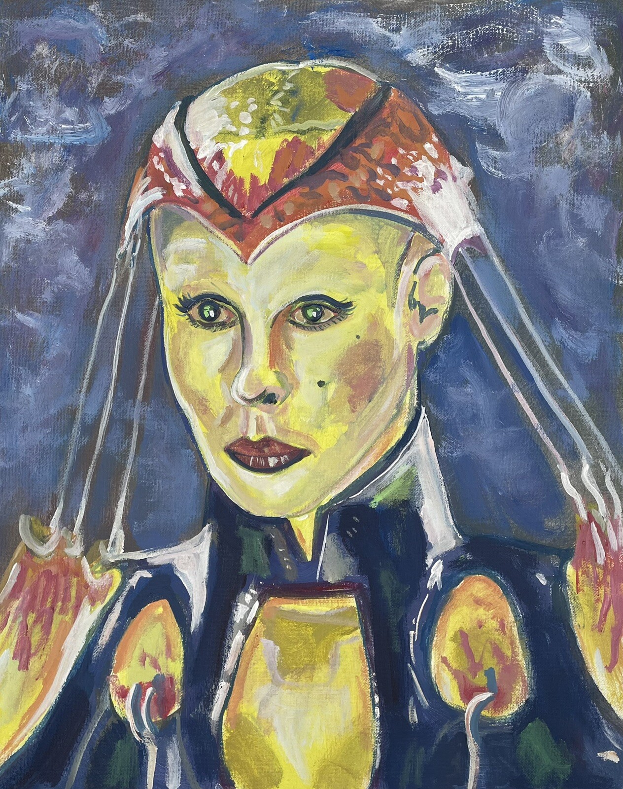 Angelique Hellraiser Cenobite Clive Barker Horror Pop Art Painting 16×20
