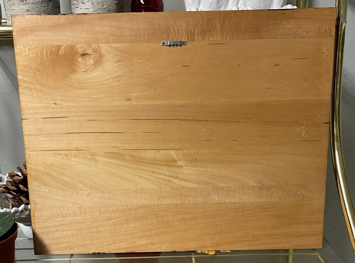 Large Pyrography Scottish Highlands Landscape Wood Burning Hand Made Folk Art