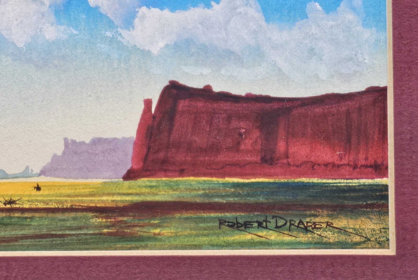 Robert Draper (1938 – 2000) Original NAVAJO Painting Landscape ~ Native American