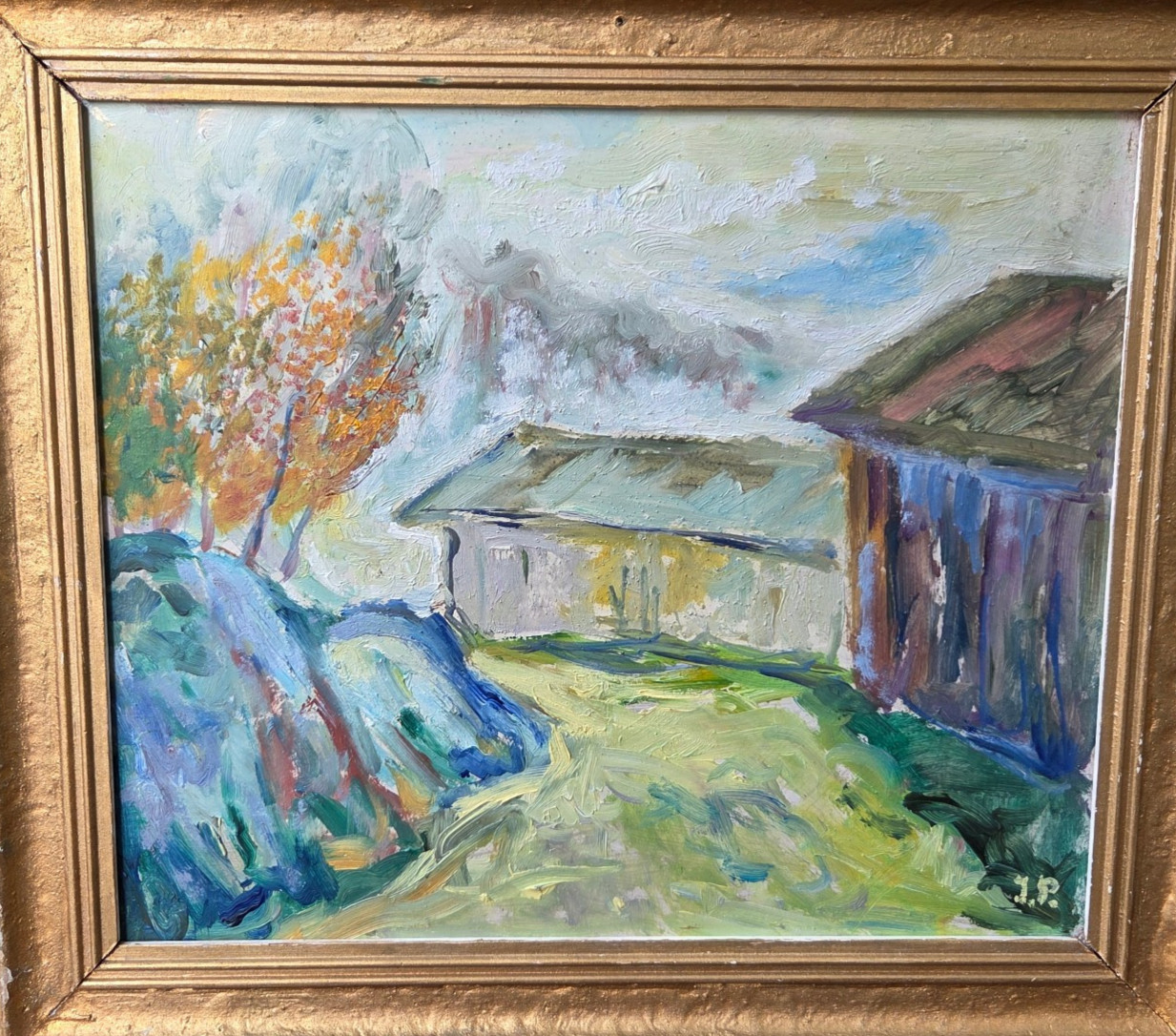 Julius Paulsen Original Oil Painting Swedish Modernist Landscape Signed Framed