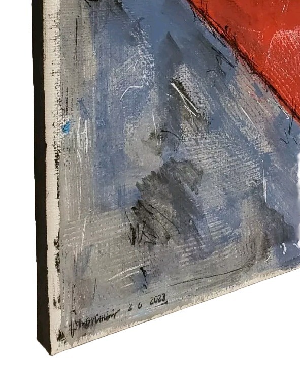 Original Abstract Modern Minimal Geometric Painting By K.A.Davis » Nevada «