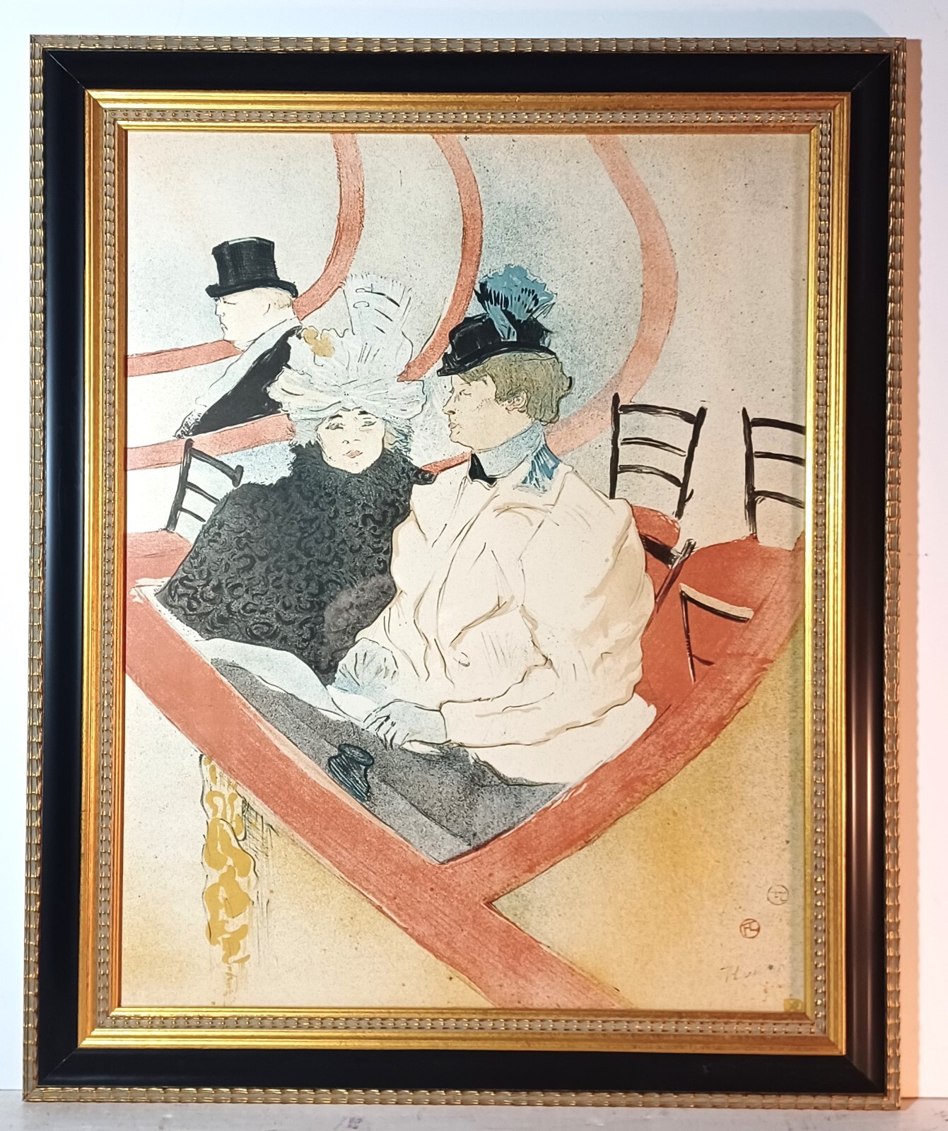 1964 HENRI de TOULOUSE-LAUTREC MOURLOT Ed ORIGINAL LITHOGRAPH «LA GRANDE LOGE»