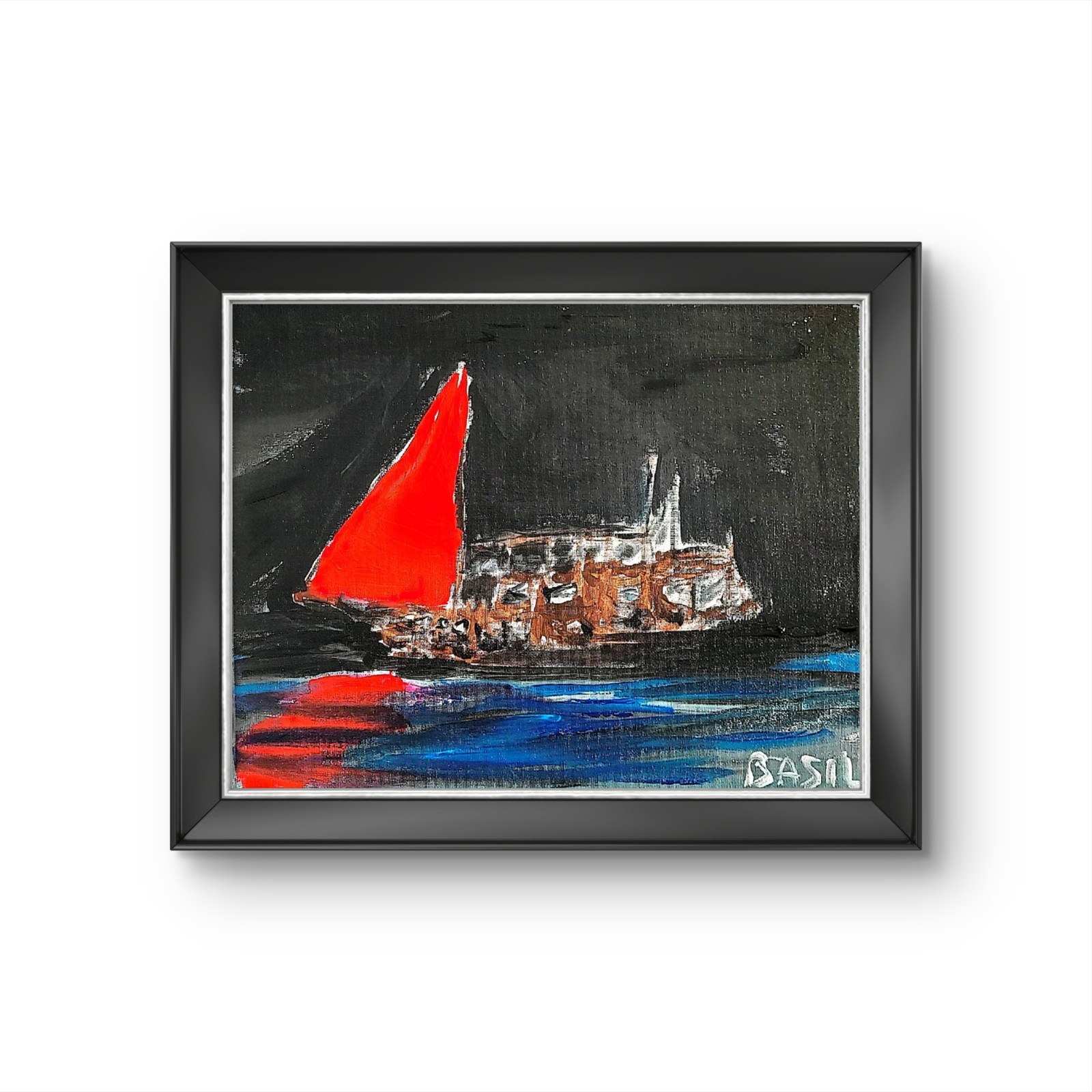 Ghost Ship Neo Expressionism Original Artwork Canvas