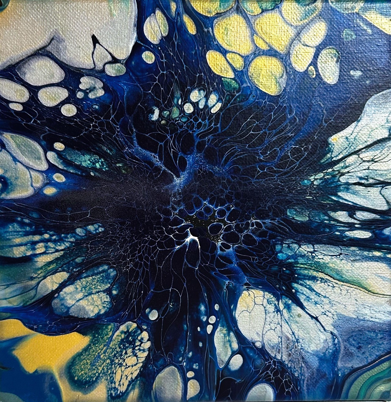 Original Acrylic 8″x8″ Canvas Art OOAK (One of a Kind) Auto, Date, Numbered 1/1