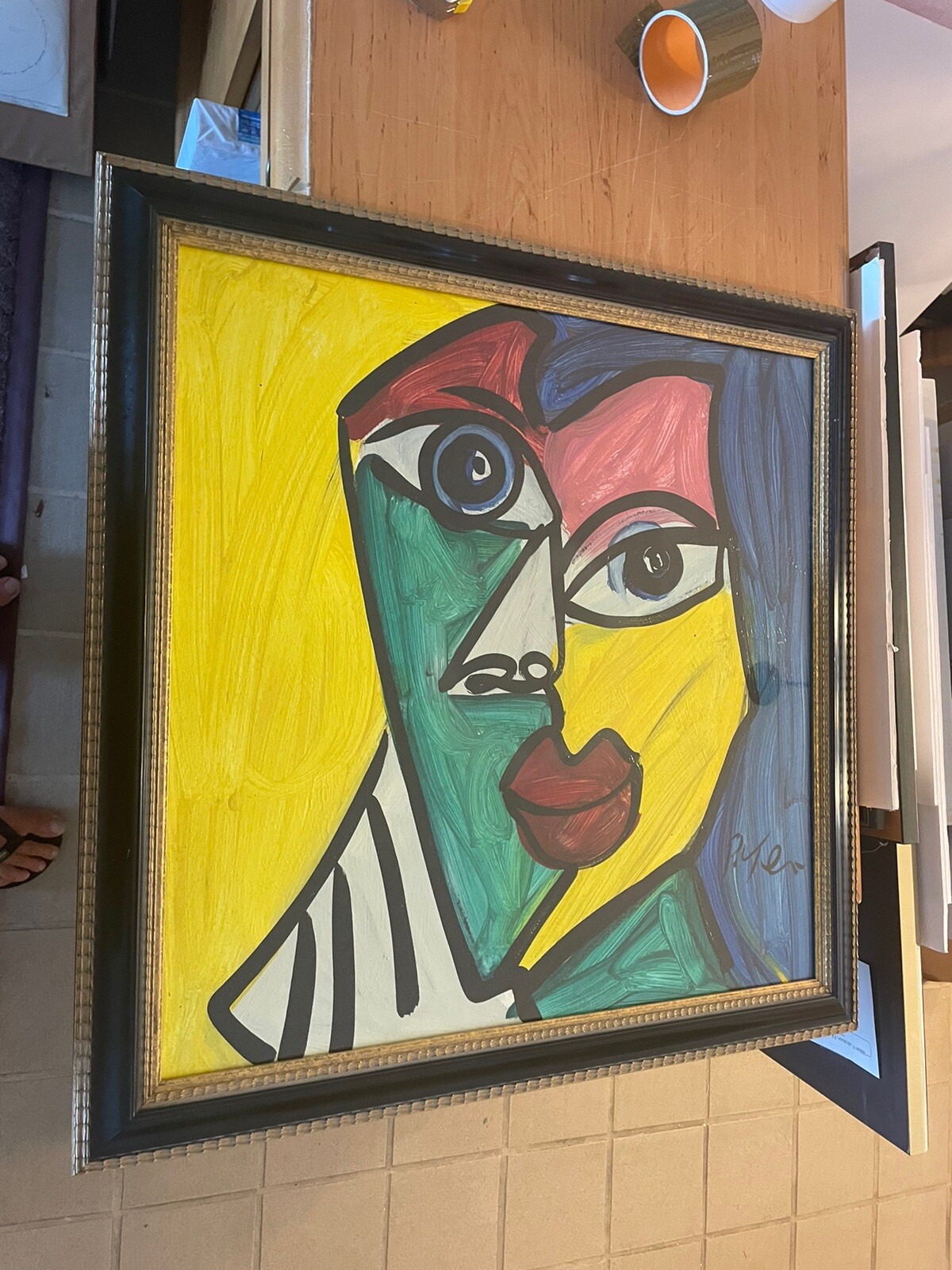 Peter Robert Keil Unique Framed Painting 28+28’