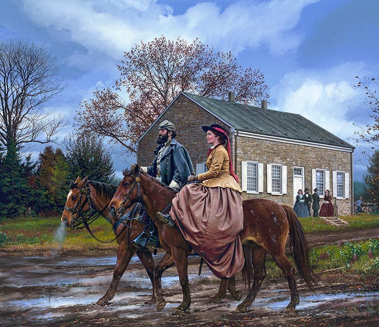 Along the Streets of Winchester 1862 By John Paul Strain Classic Canvas Giclée