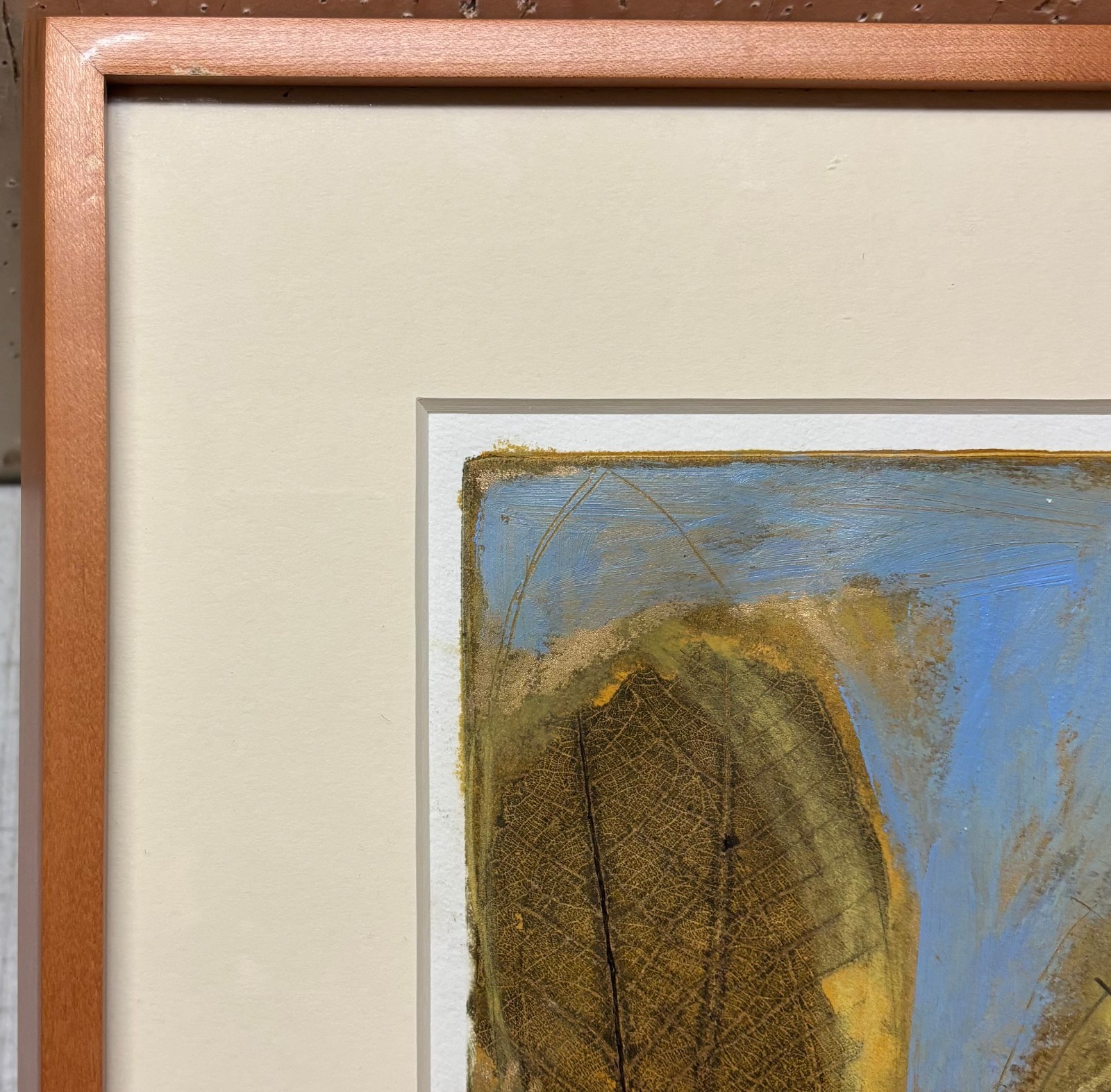 Vintage RESA BLATMAN Leaf Series 15′ Oil PAINTING – Nature & Climate Change Art