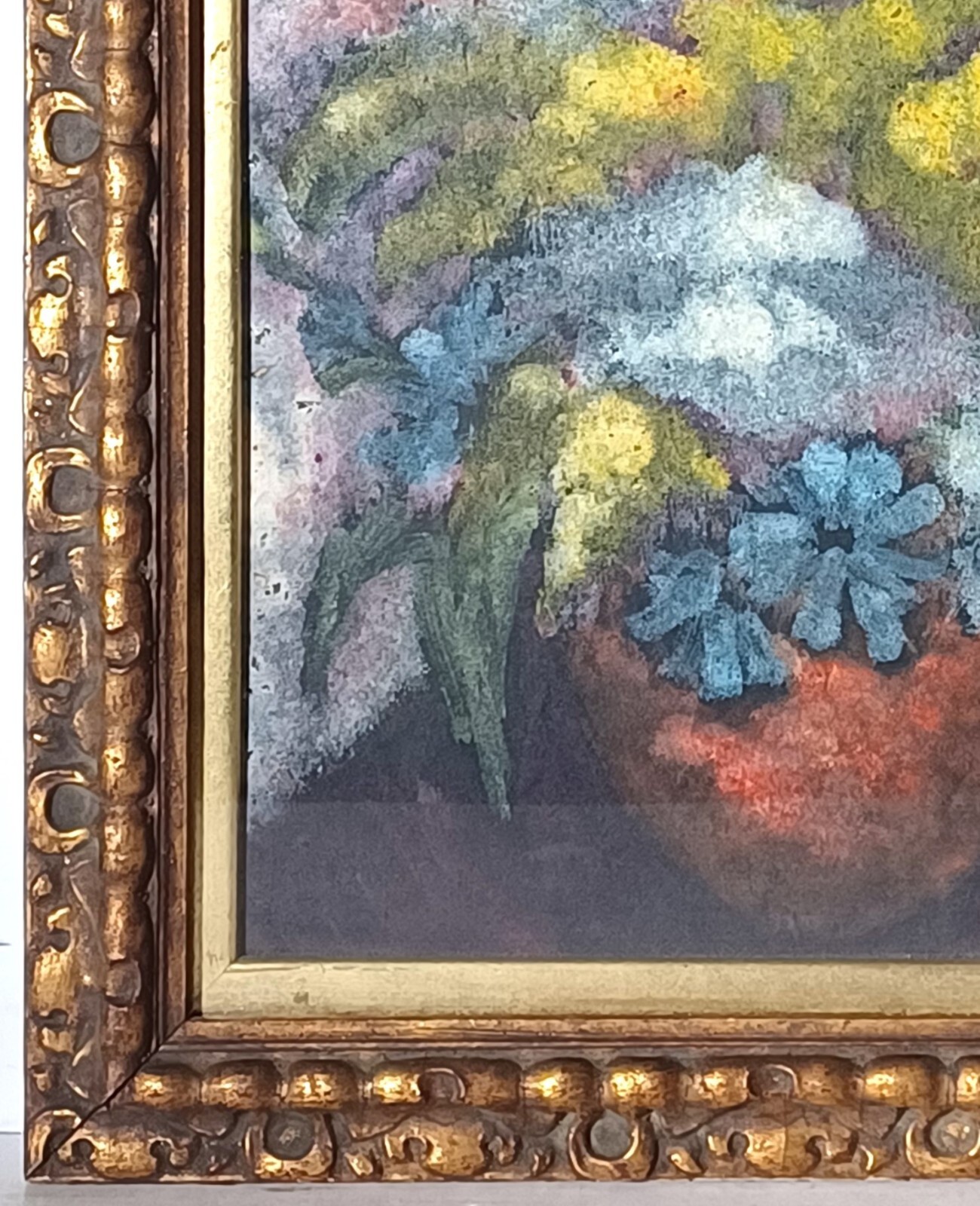 LISTED AMERICAN LOUISE AUGUST GORGEOUS SIGNED ORIGINAL W/C STILL LIFE FRAMED
