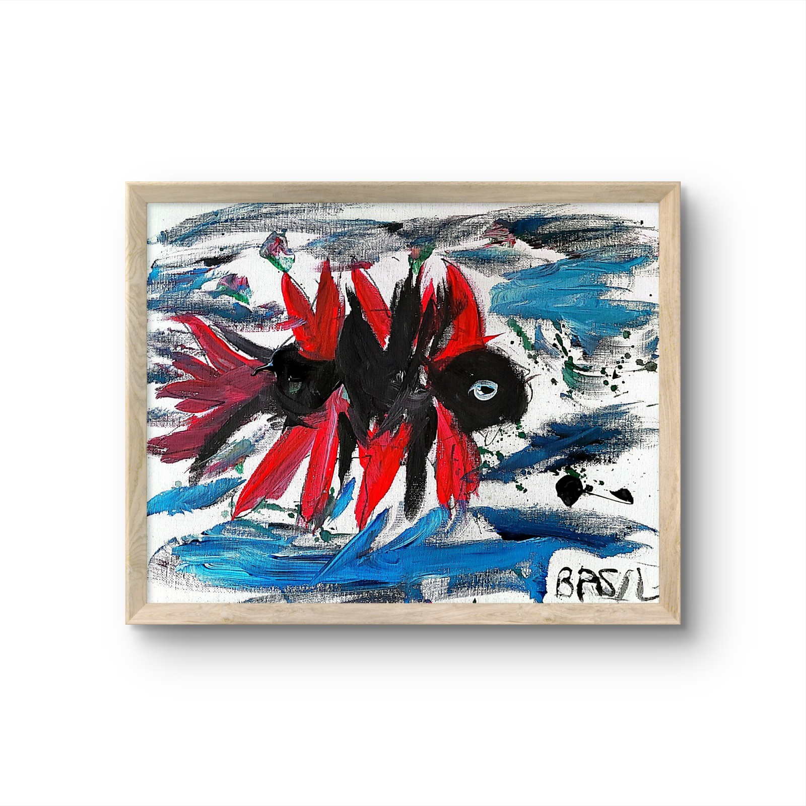 Angel Fish Contemporary Expressionist Original Painting