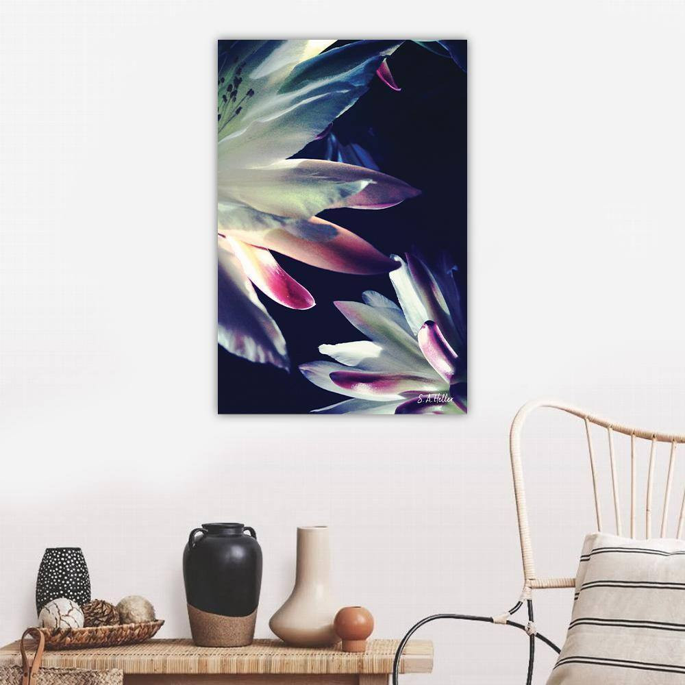BLOSSOMS TOUCH by Steven A. Heller 1 Piece Unframed Canvas Drawing Print Abstrac