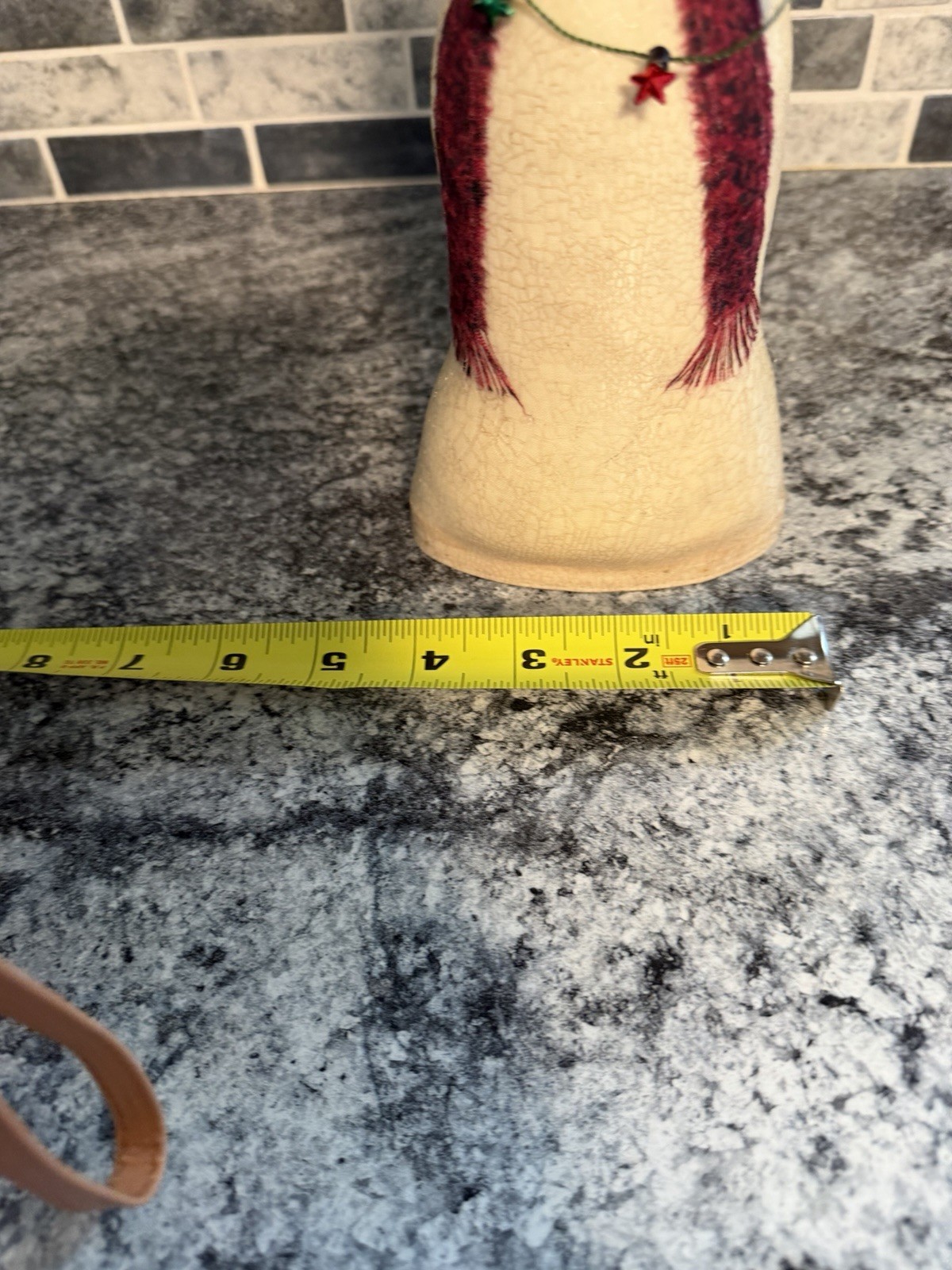 Gail Downey Artisan Handcrafted Painted Canvas Snowman With Wood Base