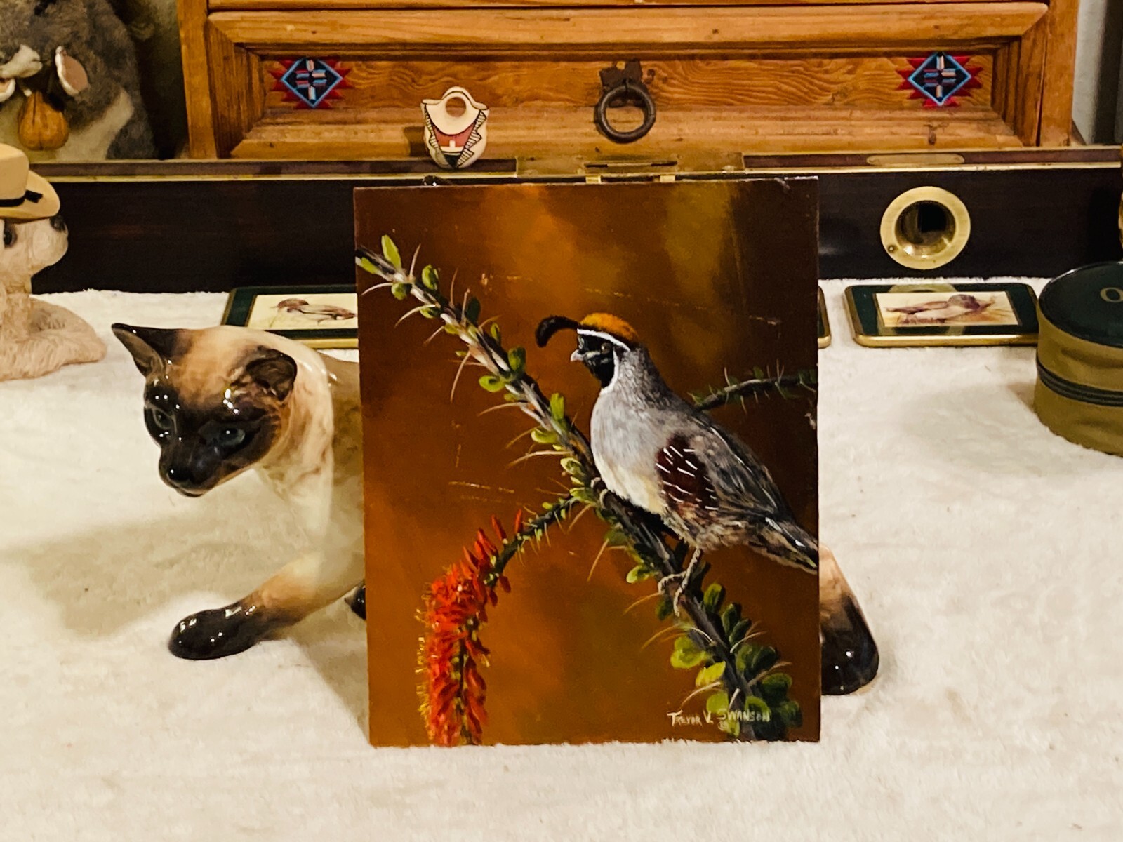 TREVOR V. SWANSON ORIGINAL OIL PAINTING / WILDLIFE ARTIST / PHOENIX AZ.