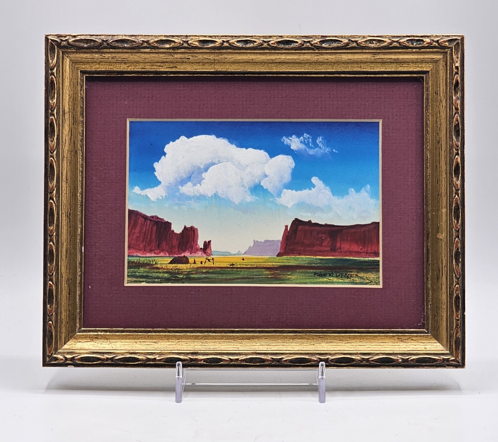 Robert Draper (1938 – 2000) Original NAVAJO Painting Landscape ~ Native American