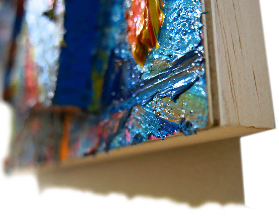 LANDSCAPE NATURE█ABSTRACT ORIGINAL OIL█PAINTING VINTAGE PLANTS█ART SIGNED ART█AN