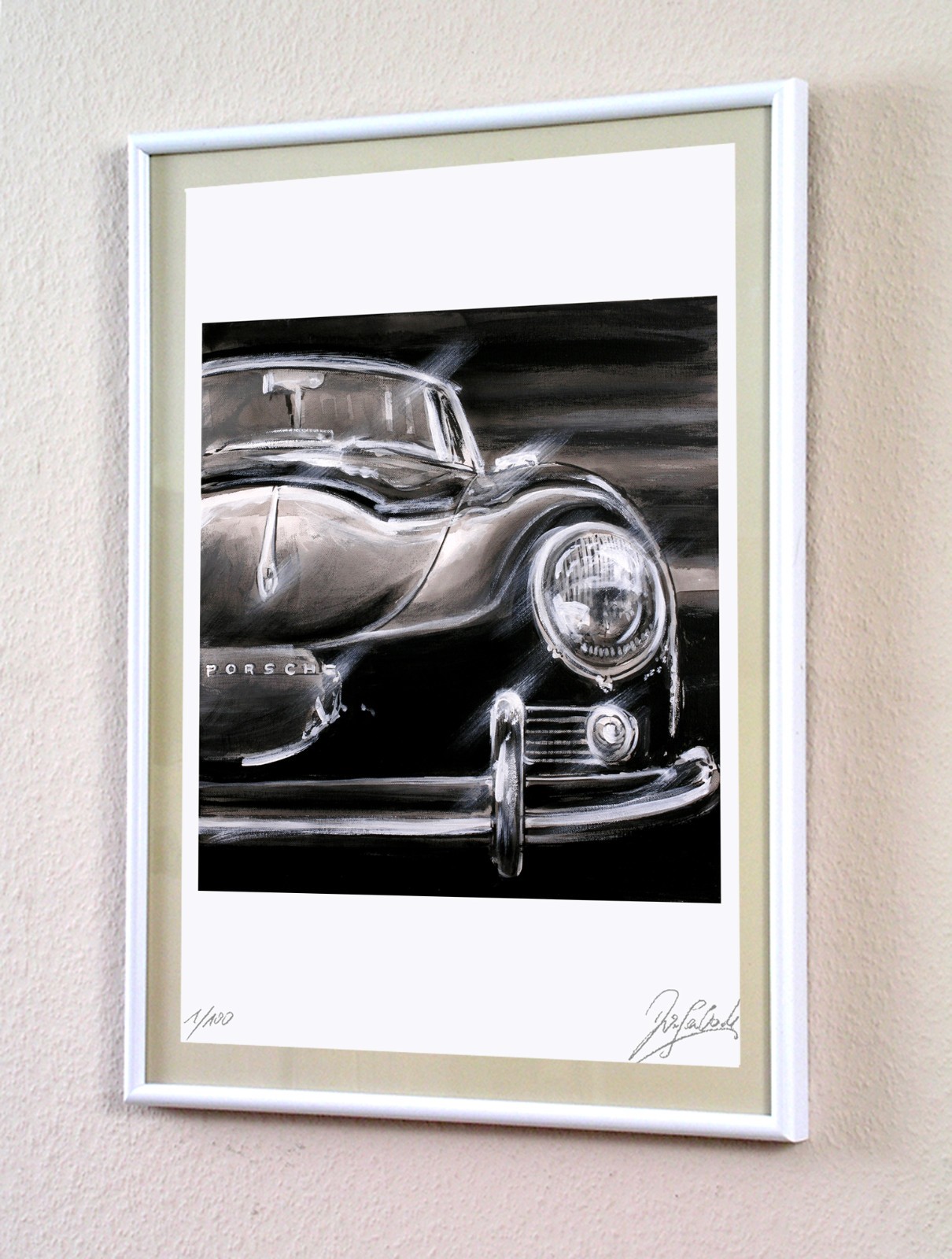 Art Graphics, Graphic, » PORSCHE NO. 1″ picture, autographed, limited, no photo!
