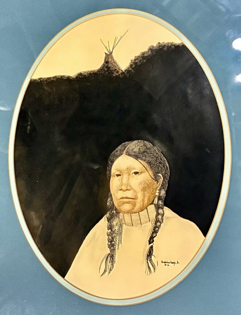 Benjamin Harjo Jr Original Painting » Two Braids»