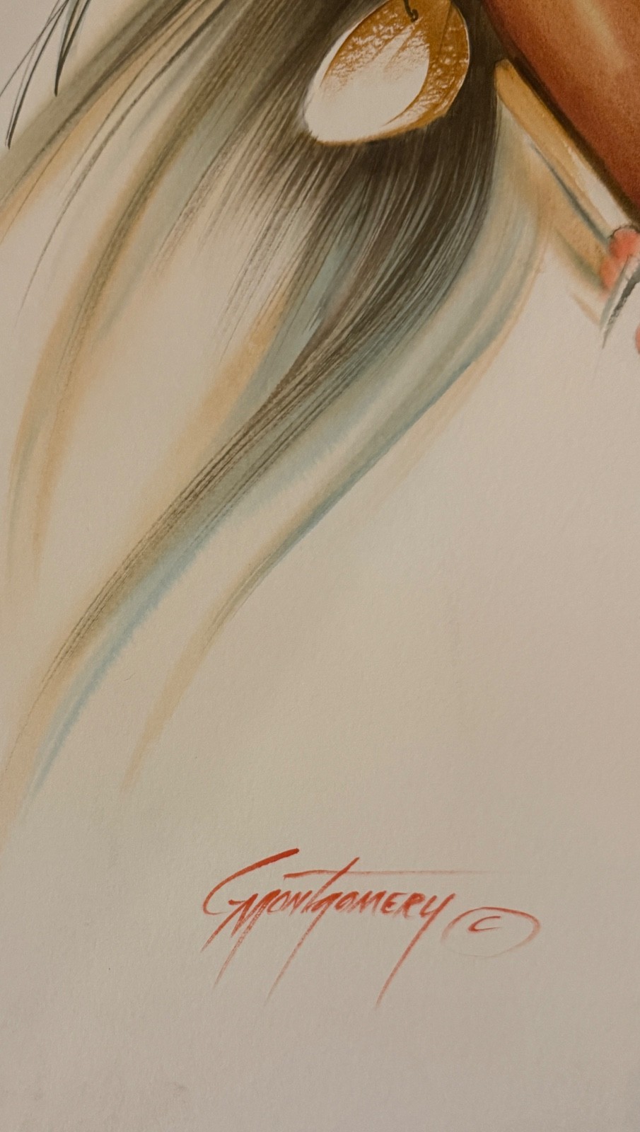 Gary Montgomery Watercolor Seminole Native American Artist