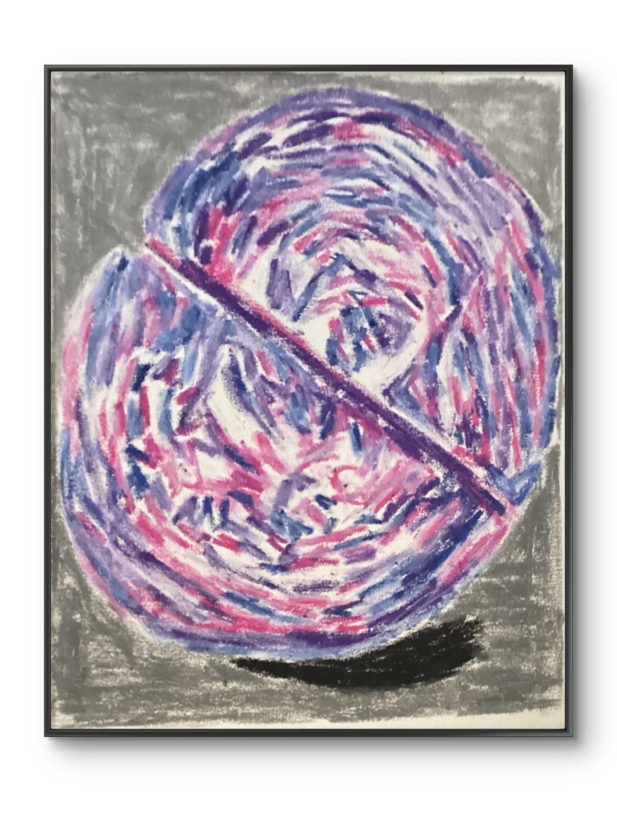 Still Life Simplified Urban Purple Cabbage Food Farmhouse Art Original 11 by 14