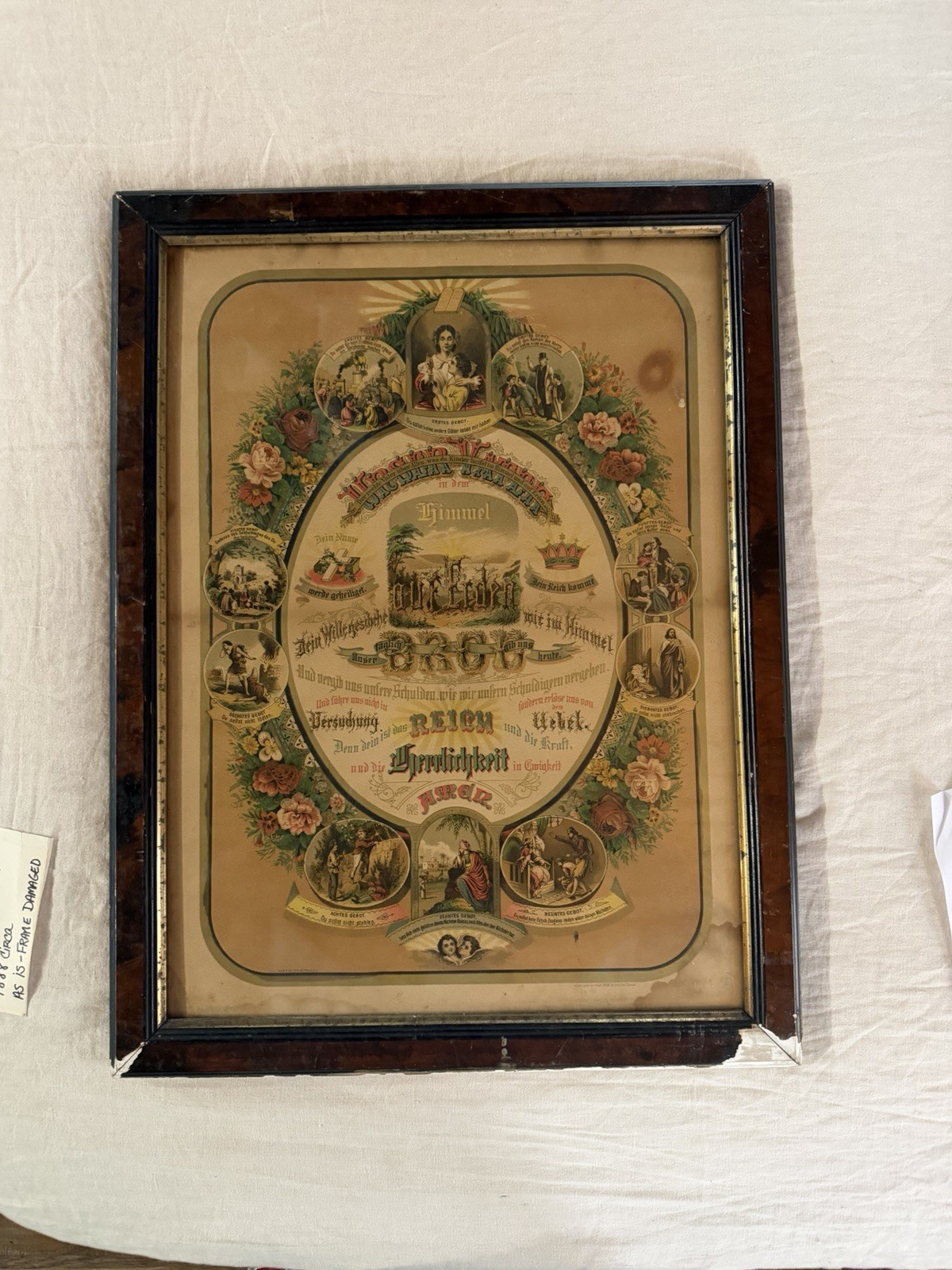 Antique Vintage German Water Color