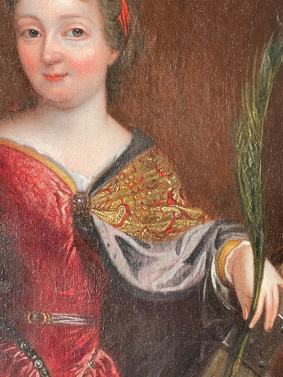 17th Century Baroque – Portrait of Saint Catherine Alexandria Oil on Canvas