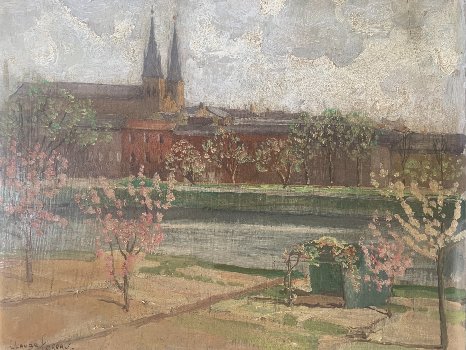 Claude FOREAU (1903-1973) Post-Impressionist Landscape 1936 Paris France Cormon
