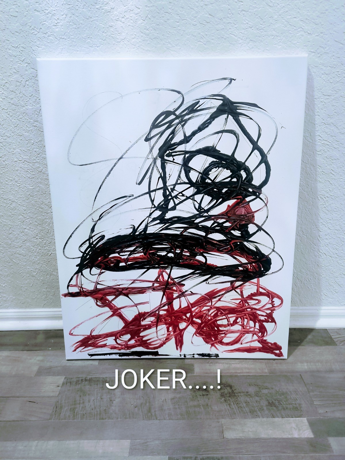 Trey Coppland, Joker Abstract Canvas Painting, 24+30 in, 2026, Signed