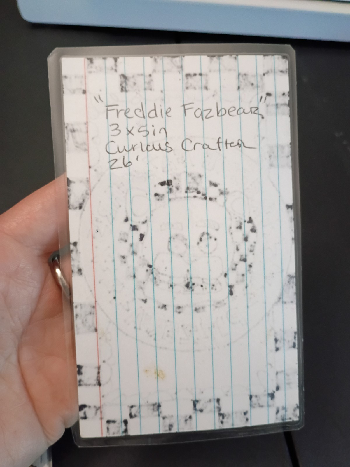 Bookmark Five Nights at Freddy’s Fazbear Card 3 x 5 in by Curious Crafter