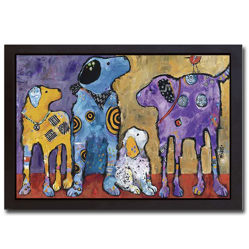 Black Floater-Framed Cast of Characters by Foster Canvas Giclee (14 in x 20 in)