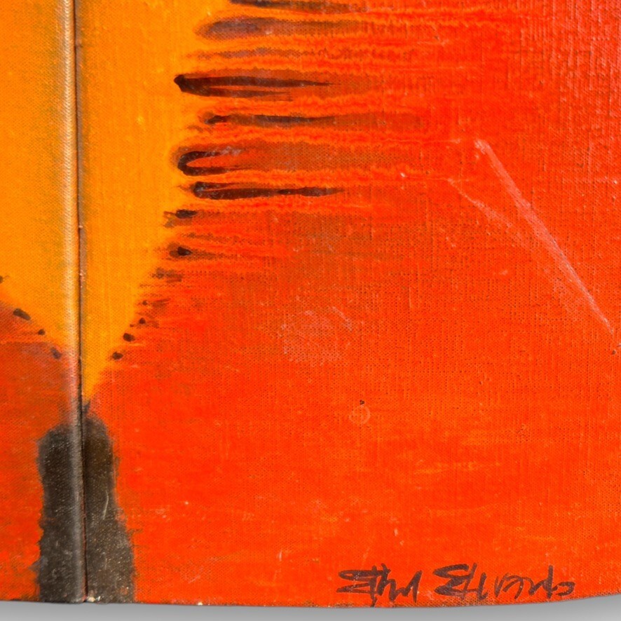Ethel Edwards, Expeditions into the Night #5 Oil on canvas, Mounted on two Board
