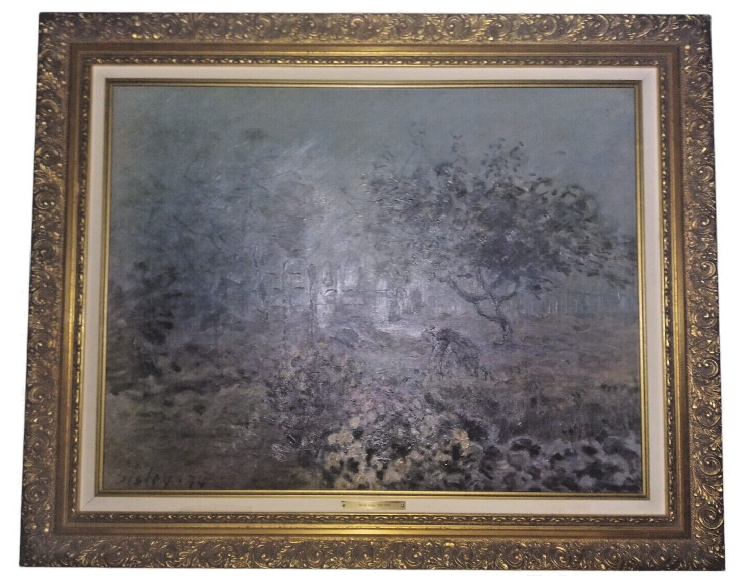 Alfred Sisley Le Brouillard Voisins Framed Painting 1974 Artagraph Edition 25×19