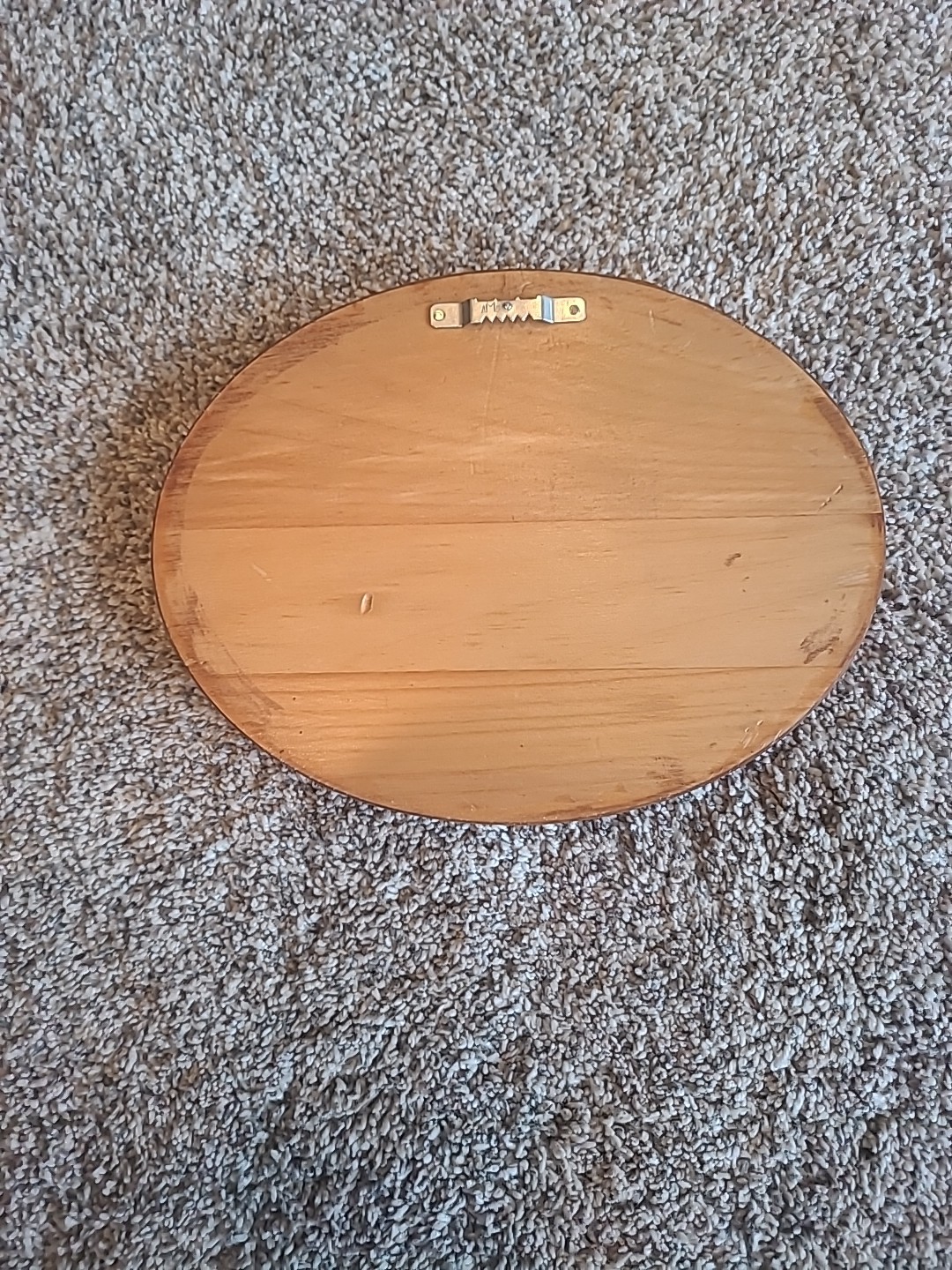 Vintage hand-painted landscape oval plaque 6″ X 9″