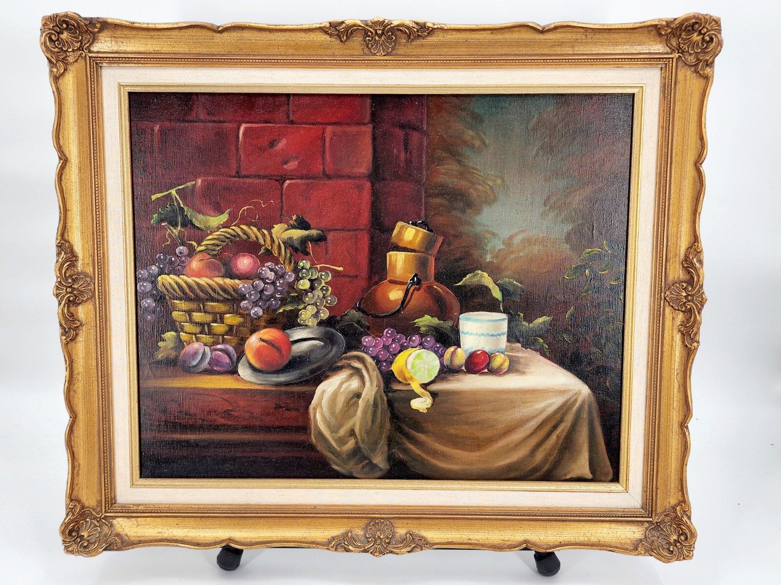 Vintage «Still Life» Fruit Oil Painting Framed and Signed by LEANDRI – 1/27/83