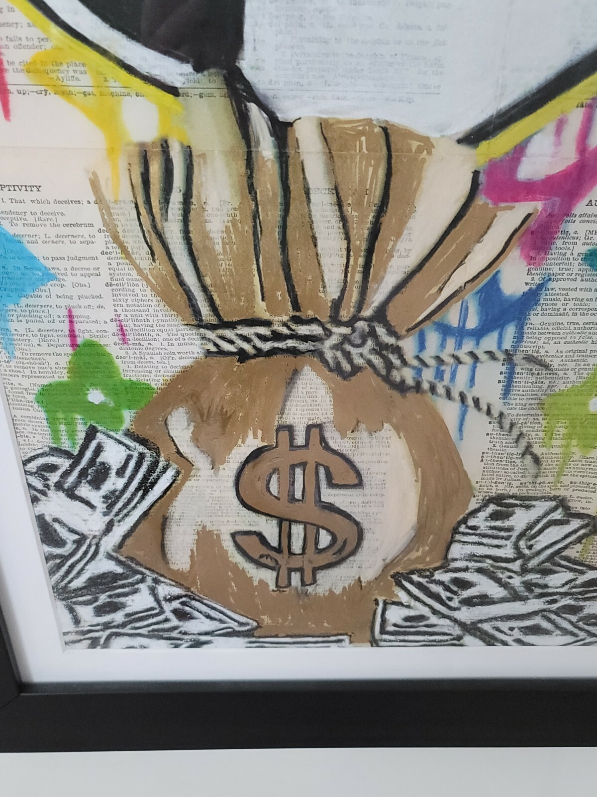 Original “Playing Games ” Monopoly painting with COA 36×42… Diamond dust