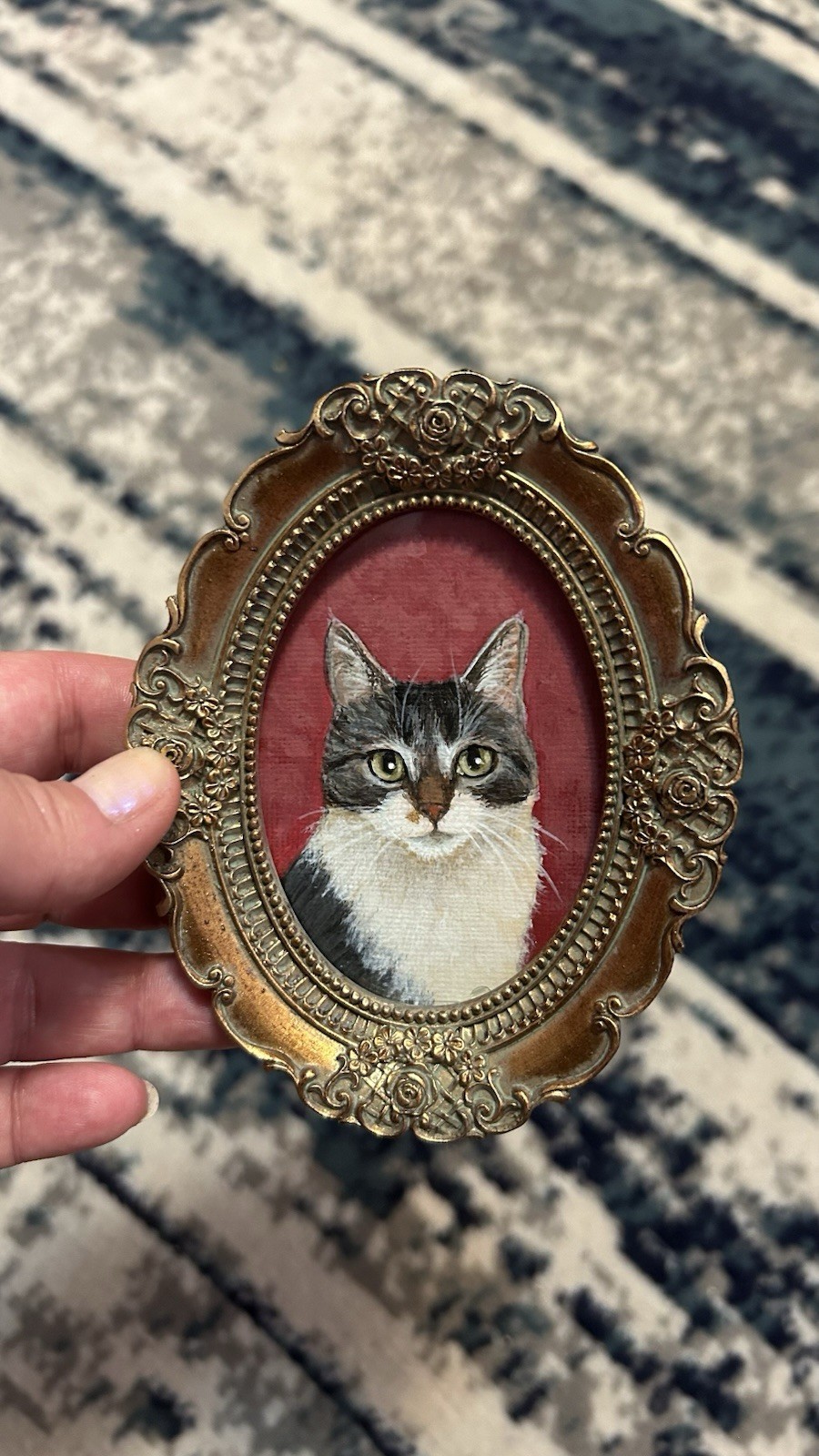 Custom Original Pet Portrait Cat Dog in 3”x 4″ Memorial Painting Process Videos