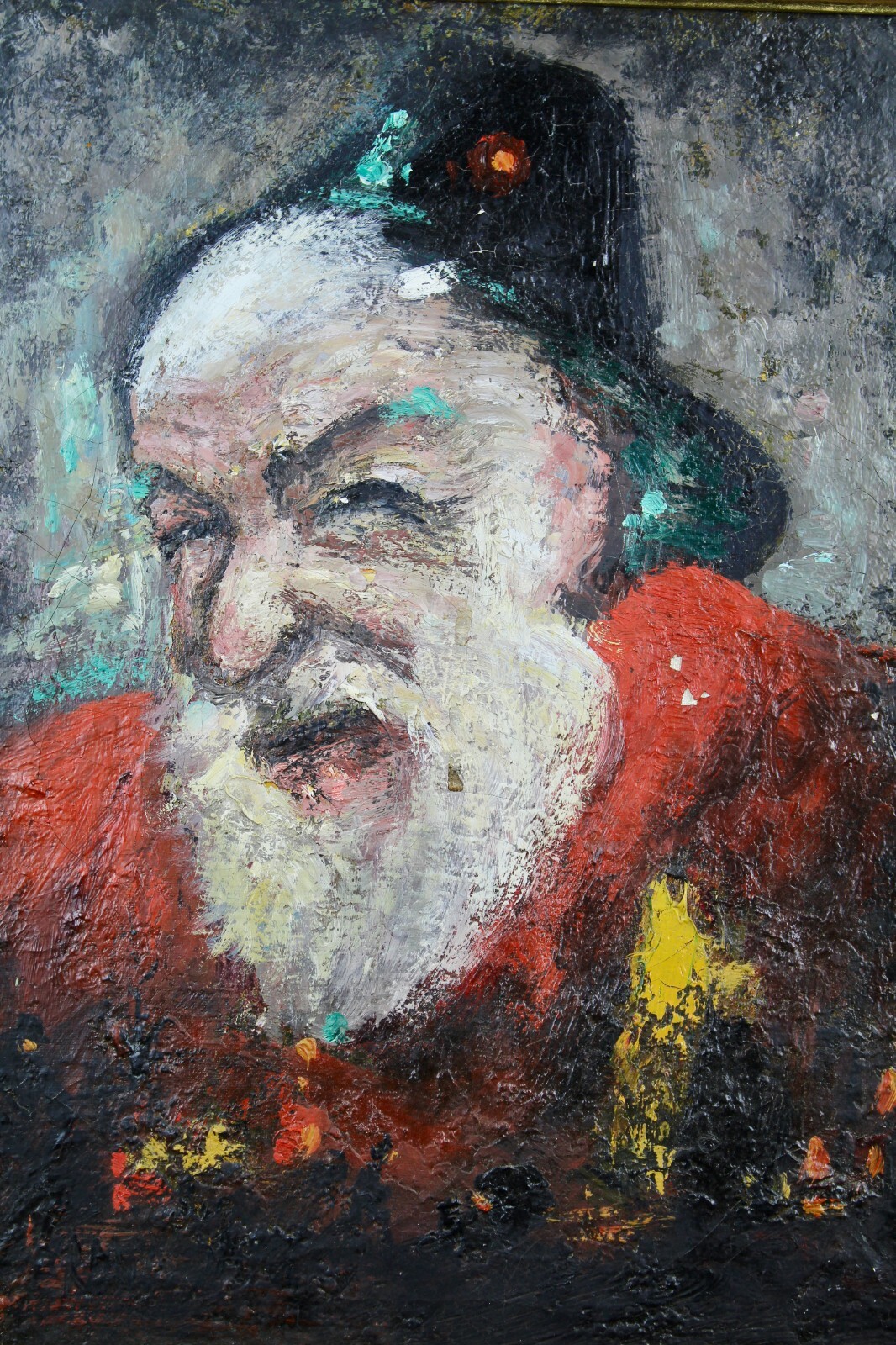ORIGINAL FERMIN SANTOS SIGNED PORTRAIT, CAZADOR ESPANA