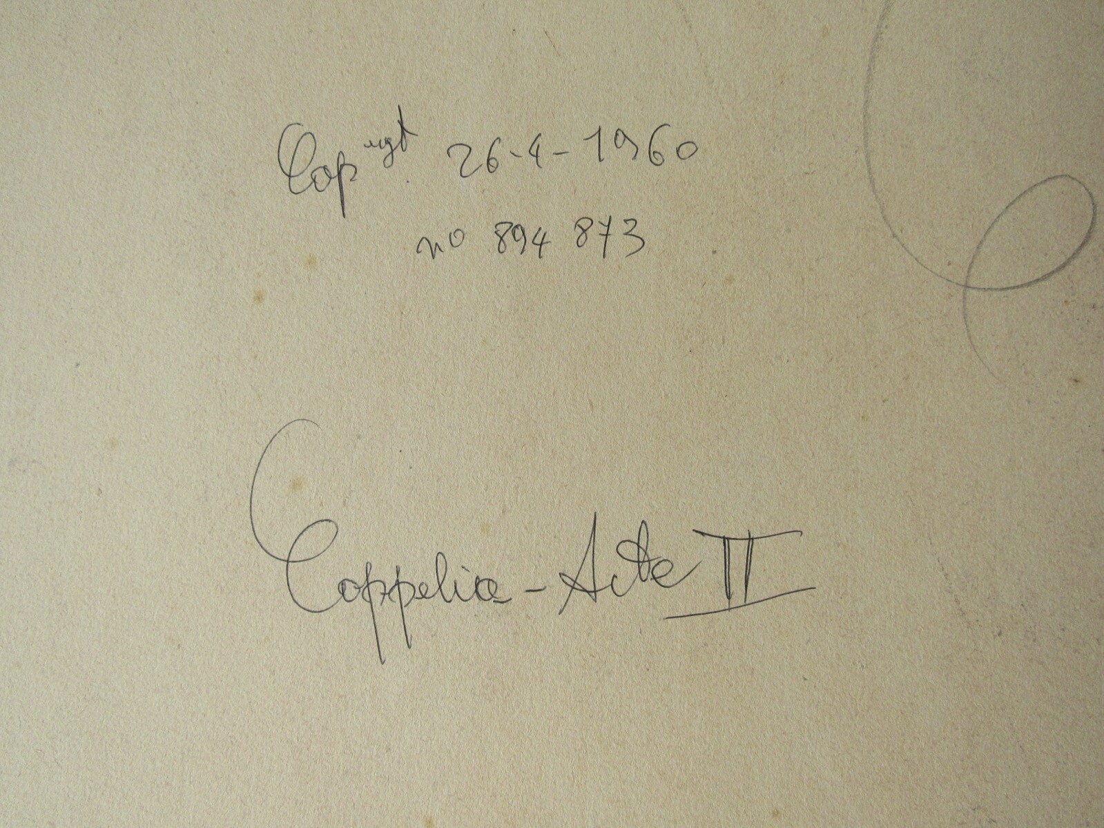 1960’s Opera Gouache Drawing by Jacques André Brégère stage set design painting