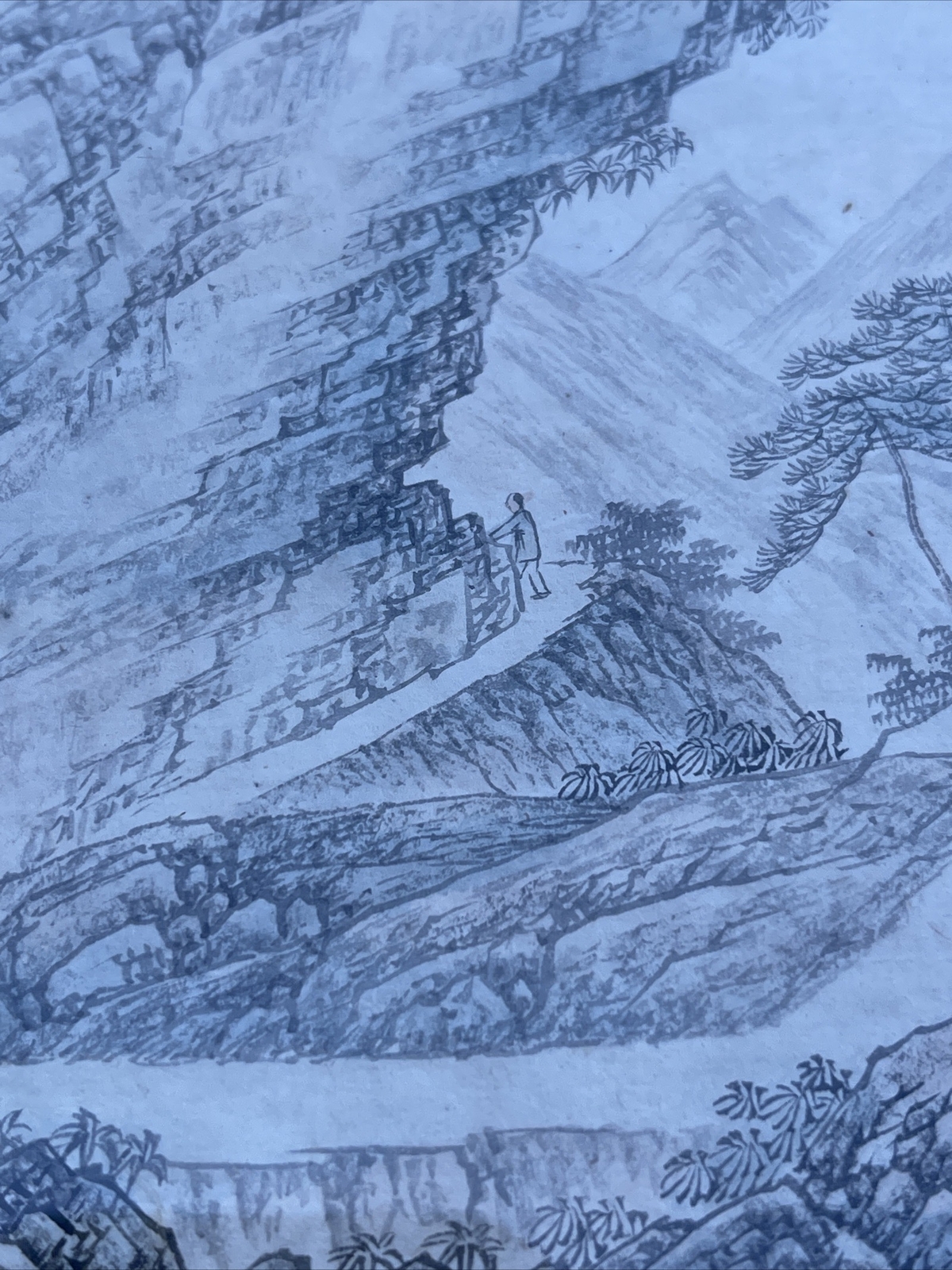 ANTIQUE FINE OLD CHINESE LANDSCAPE PAINTING SCHOLAR MASTER 18TH TO 19TH CENTURY